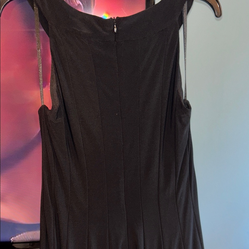 Jessica Howard Perfect Black Dress with Neckline with Pearls & Sequins Size 10 - Picture 6 of 14
